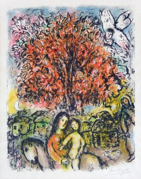 Marc Chagall Painting - The Holy Family color lithograph contemporary Marc Chagall